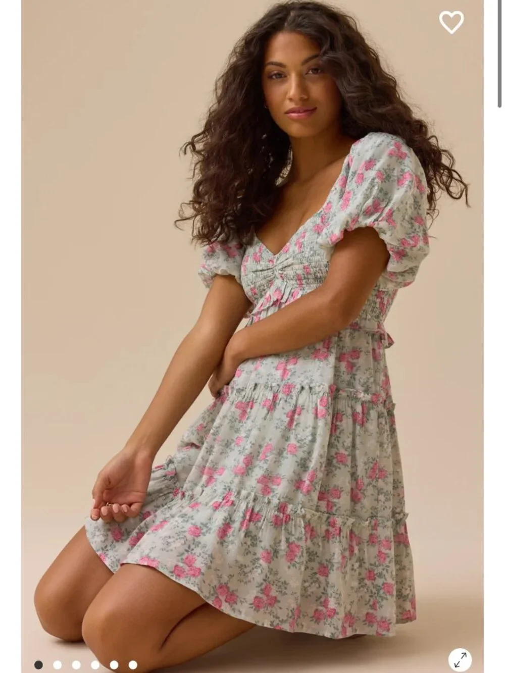 Lunya Puff Sleeve Altar'd State Dress Floral Dress NWT - Picture 1 of 6
